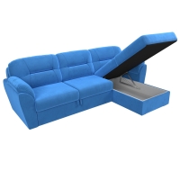 Угловой диван Бостон (велюр голубой) - Изображение 1